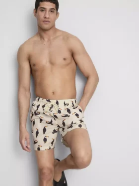 Toucan swim shorts with drawstring waistband Toucan swim shorts with drawstring waistband