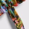 Tropical printed cropped tie shirt Tropical printed cropped tie shirt