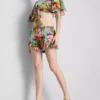 Tropical printed frill shorts Tropical printed frill shorts