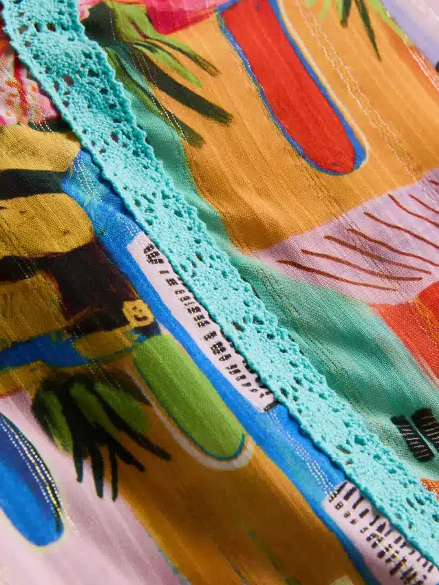 Tropical printed frill shorts Tropical printed frill shorts