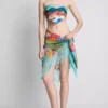 Tropical printed fringe sarong Tropical printed fringe sarong