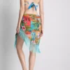 Tropical printed fringe sarong Tropical printed fringe sarong