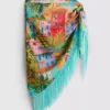 Tropical printed fringe sarong Tropical printed fringe sarong