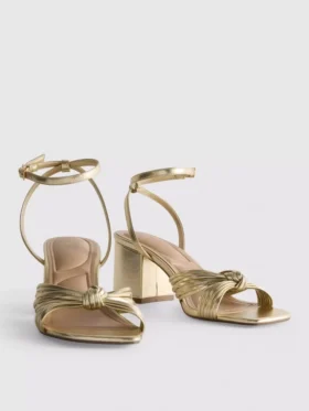 Twist detail heeled sandals