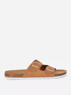 Two strap buckle sandals