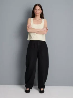 Ultimate cotton denim barrel-leg jeans