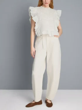 Ultimate cotton denim barrel-leg jeans
