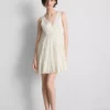V-neck crinkle mini dress V-neck crinkle mini dress