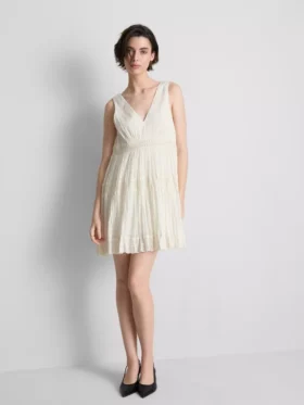 V-neck crinkle mini dress V-neck crinkle mini dress