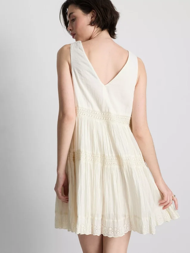 V-neck crinkle mini dress V-neck crinkle mini dress