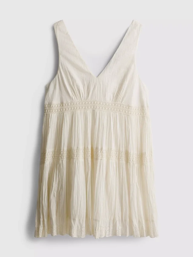 V-neck crinkle mini dress V-neck crinkle mini dress