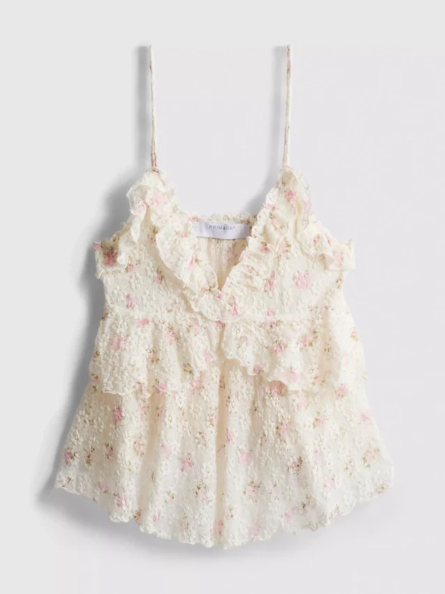 V-neck frill cami top V-neck frill cami top
