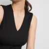 V-neck peplum sleeveless top V-neck peplum sleeveless top