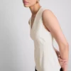 V-neck peplum sleeveless top V-neck peplum sleeveless top