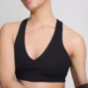 V-neck smooth support active crop top V-neck smooth support active crop top