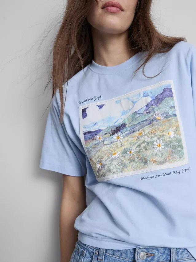 Vincent van gogh landscape art cotton t-shirt Vincent van gogh landscape art cotton t-shirt