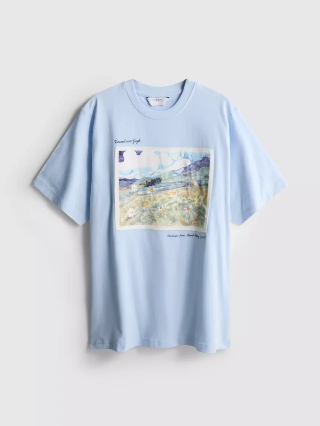 Vincent van gogh landscape art cotton t-shirt Vincent van gogh landscape art cotton t-shirt