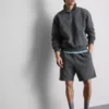 Washed elasticated shorts Washed elasticated shorts