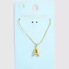 Waterproof initial necklace