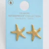 Waterproof starfish stud earrings