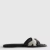 Weave strap mules
