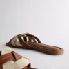 Weave strap mules