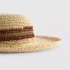 Wide-brimmed straw hat