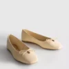 Wide fit faux leather square toe ballet slip ons