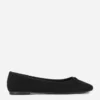 Wide fit faux suede bow ballerinas Wide fit faux suede bow ballerinas