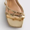 Wide fit floral rhinestone heeled sandals