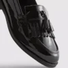 Wide fit patent loafers