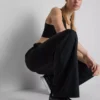 Wide-leg athleisure pants