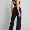 Wide-leg athleisure pants