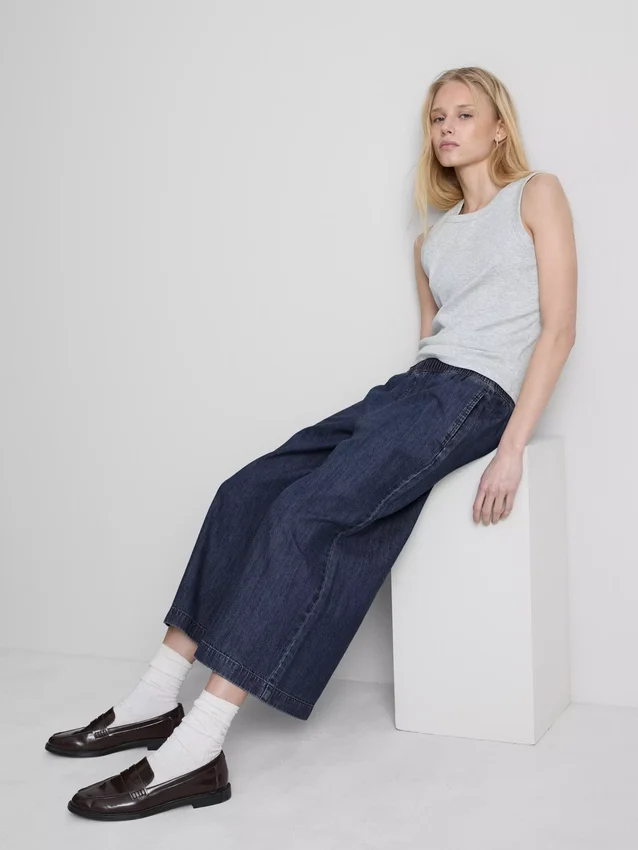 Wide-leg culotte jeans Wide-leg culotte jeans