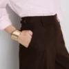 Wide leg pleated belt detail pants Wide leg pleated belt detail pants