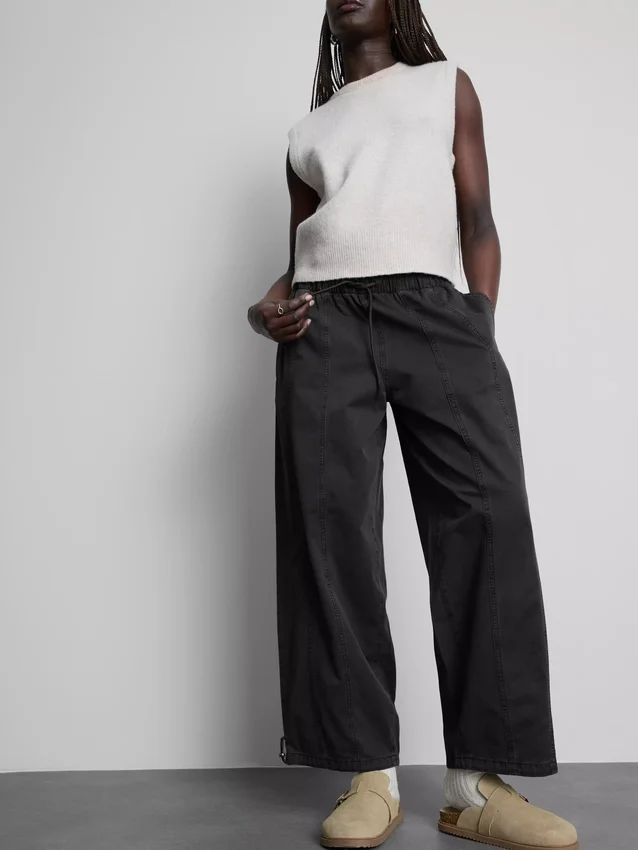 Wide leg seam detail utility pants Wide leg seam detail utility pants