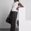 Wide leg seam detail utility pants Wide leg seam detail utility pants