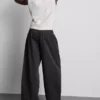 Wide leg seam detail utility pants Wide leg seam detail utility pants