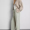 Wide-leg side-stripe pants