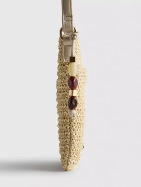 Woven beaded phone bag