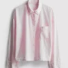 Woven cotton oxford pajama shirt Woven cotton oxford pajama shirt