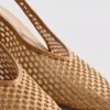 Woven mesh pointed court heels