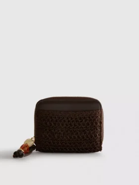 Woven zip-up purse Woven zip-up purse