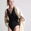 Wrap body-control swimsuit Wrap body-control swimsuit